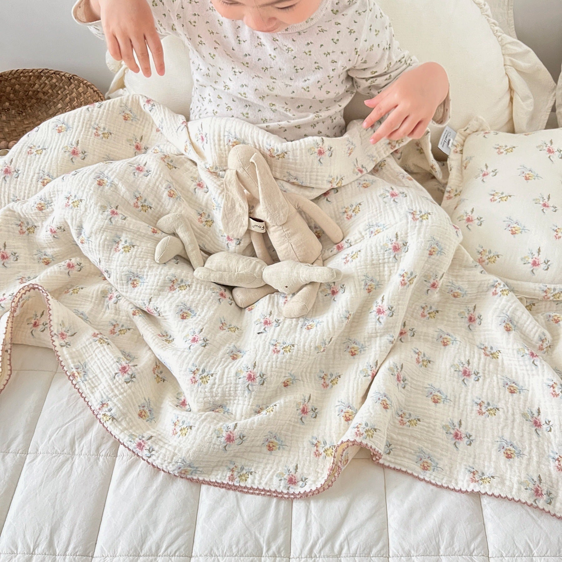 Linge de lit en gaze de coton